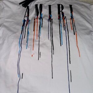 AMIRI White Tee with Artistic Logo